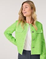 Load image into Gallery viewer, Gerry Weber Tweed Effect Jacket Green
