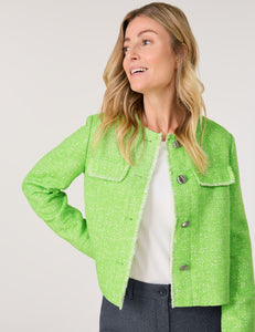 Gerry Weber Tweed Effect Jacket Green