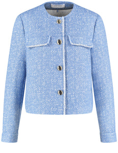 Gerry Weber Tweed Effect Jacket Blue