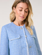 Load image into Gallery viewer, Gerry Weber Tweed Effect Jacket Blue
