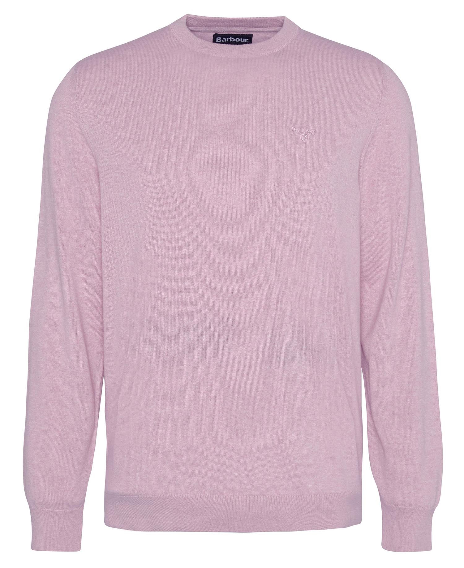 Barbour Pink Pima Cotton Crew Neck Jumper