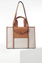 Load image into Gallery viewer, Luella Grey Giselle Laptop Tote Camel
