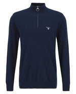 Load image into Gallery viewer, Barbour Navy Lingwood Compact Cotton Half Zip Sweater
