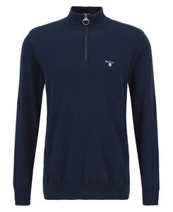 Barbour Navy Lingwood Compact Cotton Half Zip Sweater