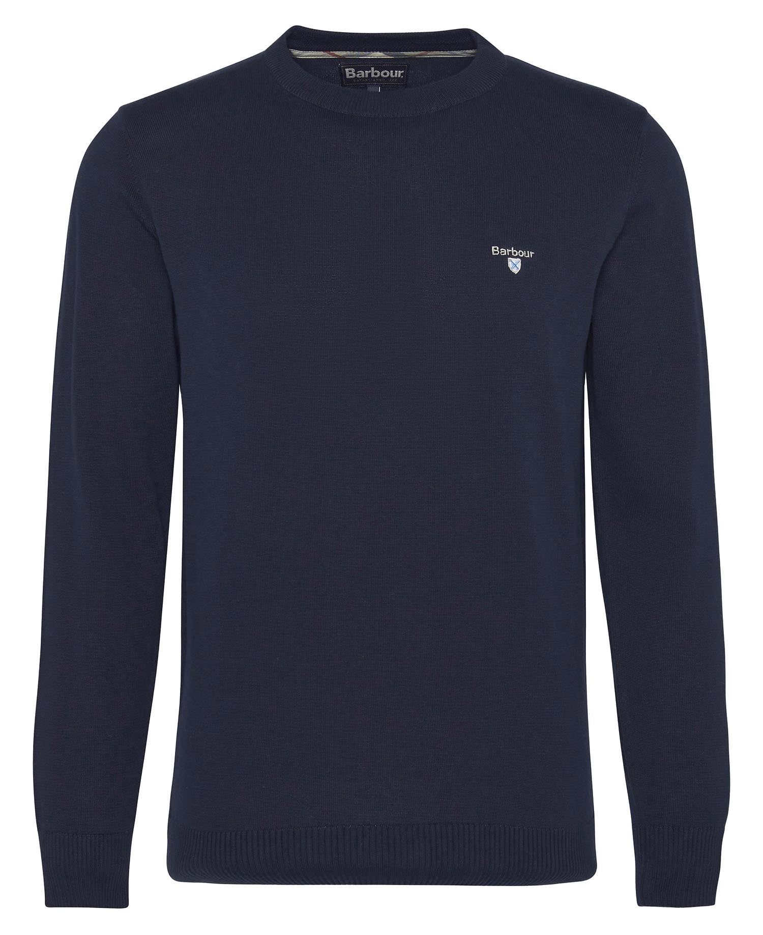 Barbour Navy Lingwood Compact Cotton Crew Neck Sweater