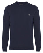 Load image into Gallery viewer, Barbour Navy Lingwood Compact Cotton Crew Neck Sweater
