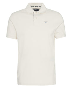 Tartan Pique Polo Shirt White