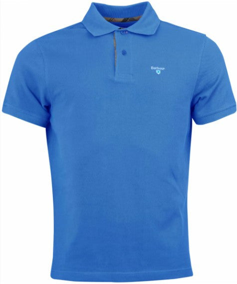 Tartan Pique Polo Shirt Blue