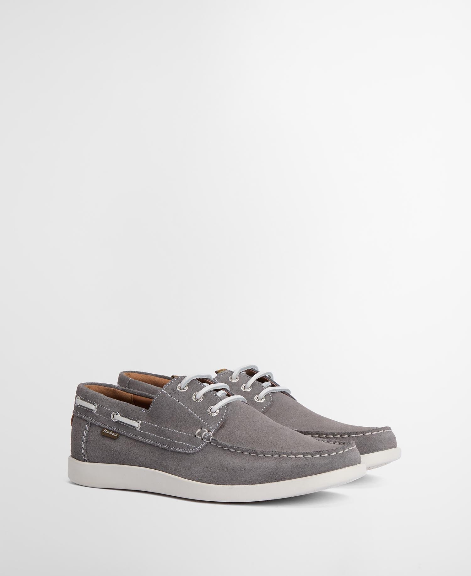 Barbour Armada Suede Boat Shoe Grey