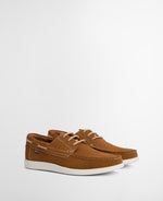 Load image into Gallery viewer, Barbour Armada Suede Boat Shoe Tan
