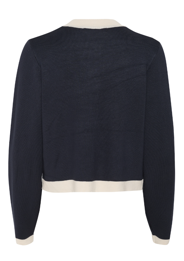 Culture Contrasting Cardigan Navy