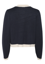 Load image into Gallery viewer, Culture Contrasting Cardigan Navy
