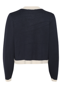 Culture Contrasting Cardigan Navy