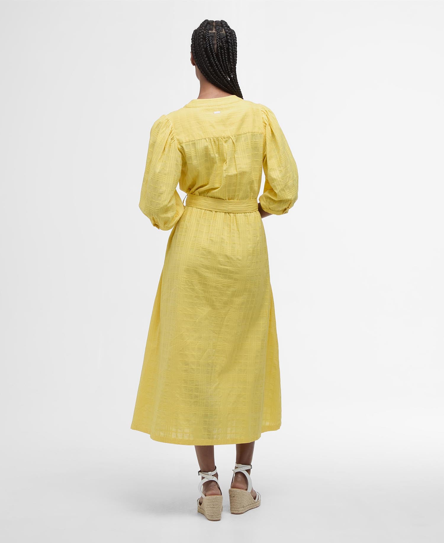 Barbour Heidi Midi Dress Yellow