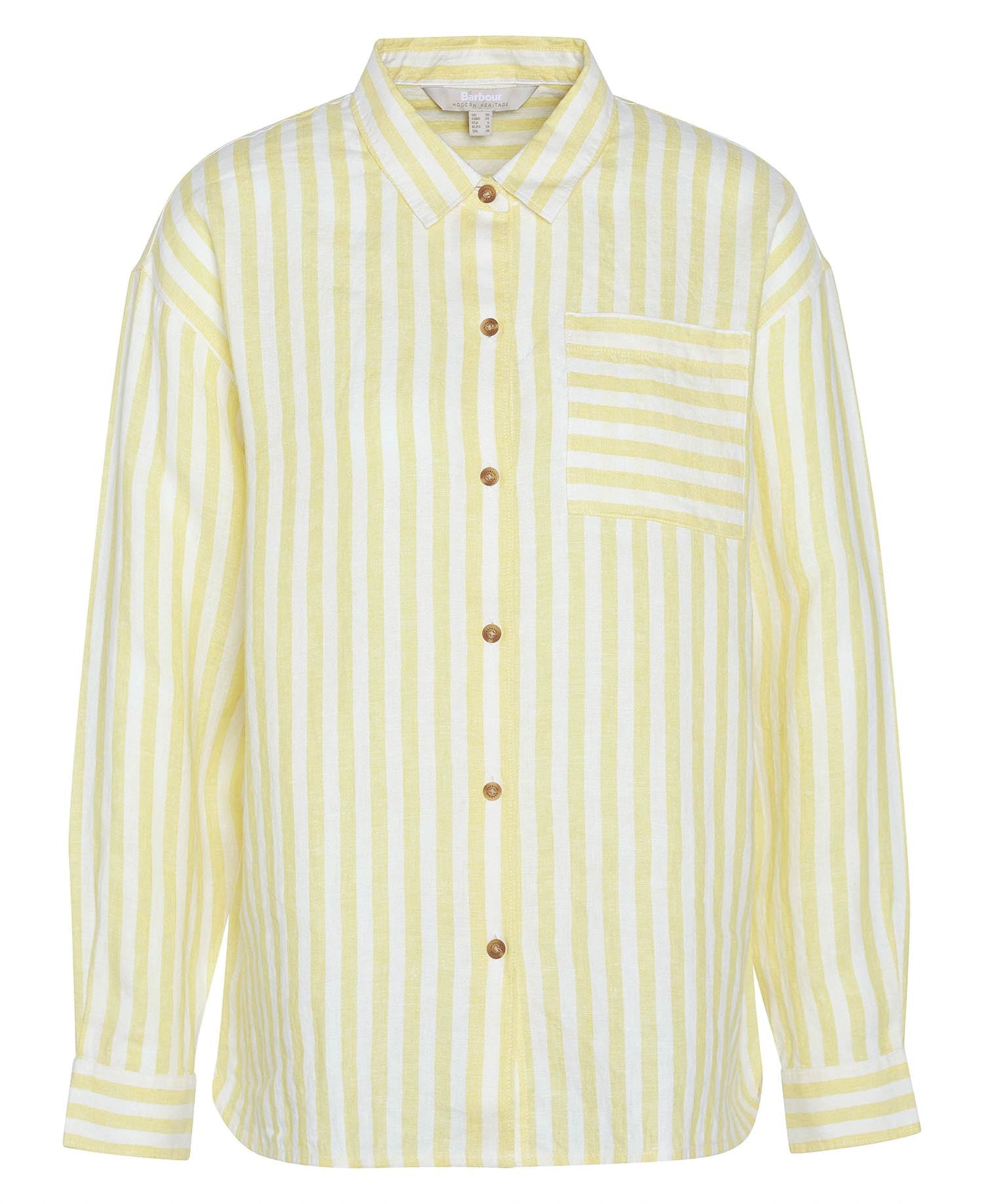 Barbour Annie Stripe Shirt Yellow