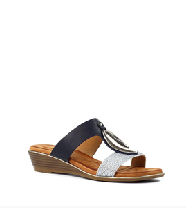 Luna Portland Mule Sandal Blue