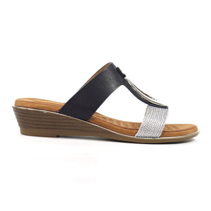 Luna Portland Mule Sandal Blue