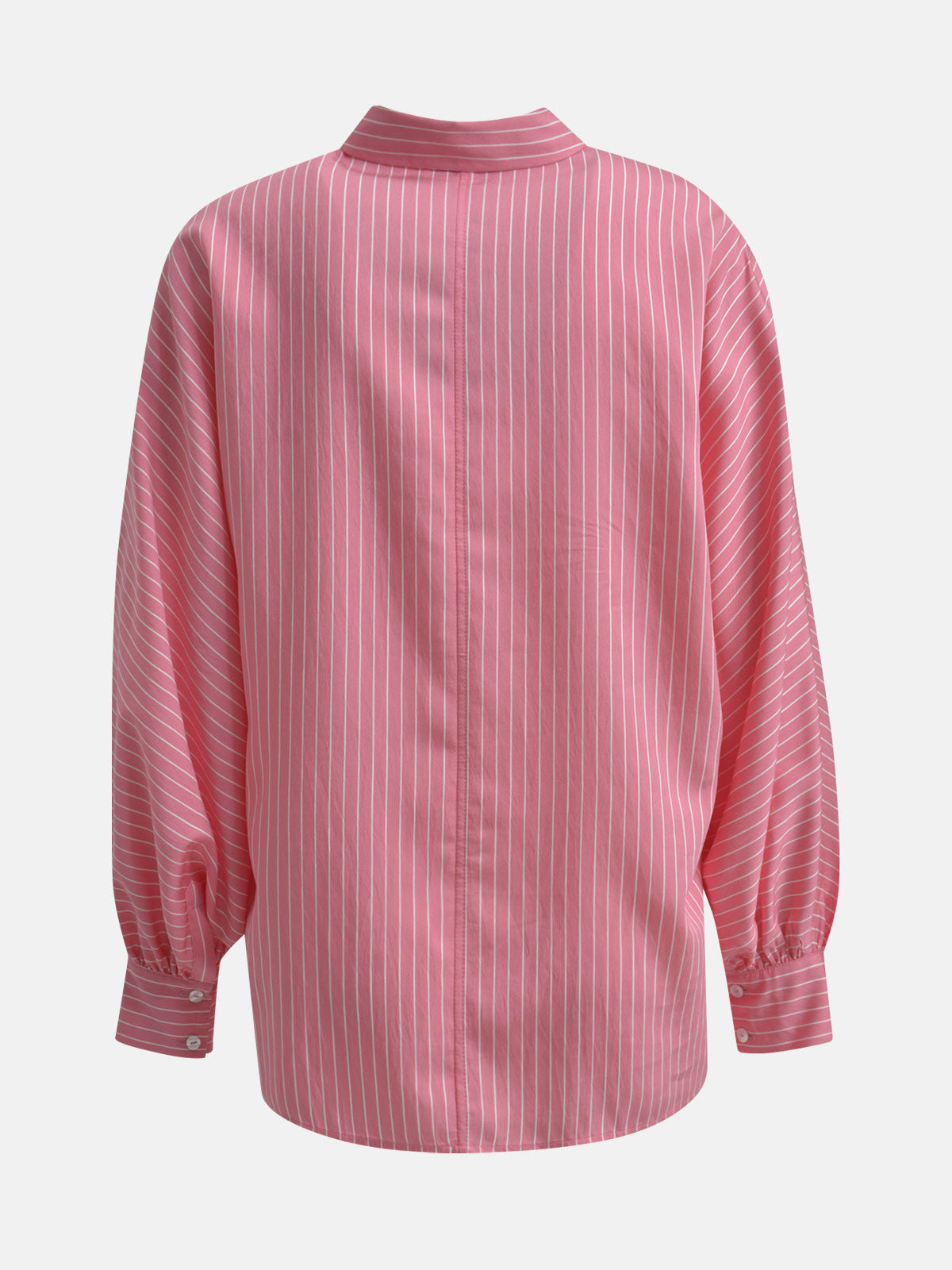 Milano Stripe Satin Shirt Pink