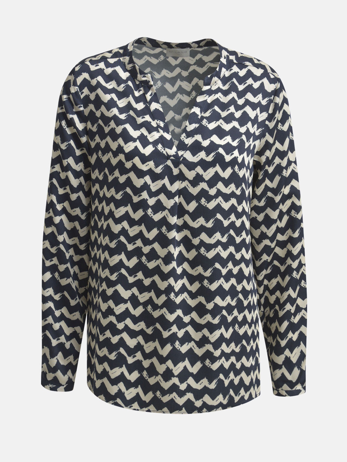 Milano Patterned Blouse Navy