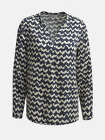 Load image into Gallery viewer, Milano Patterned Blouse Navy
