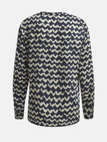 Load image into Gallery viewer, Milano Patterned Blouse Navy
