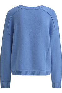 Milano V-Neck Jumper Blue