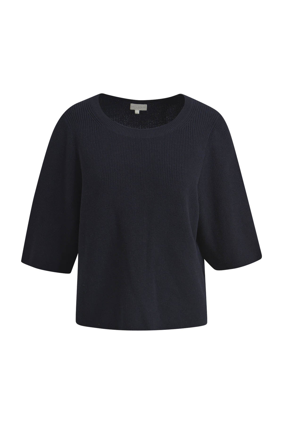 Milano Boxy Short Sleeve Jumper Navy