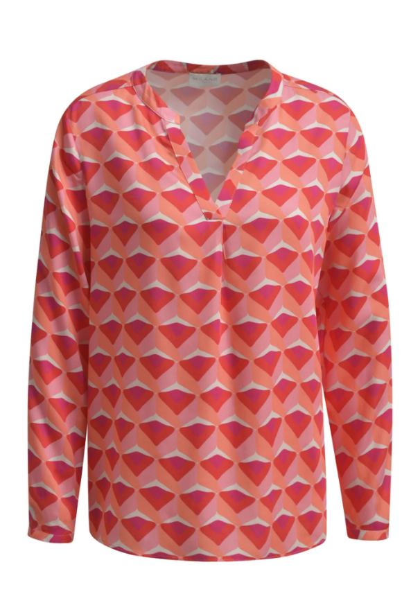 Milano Patterned Blouse Pink