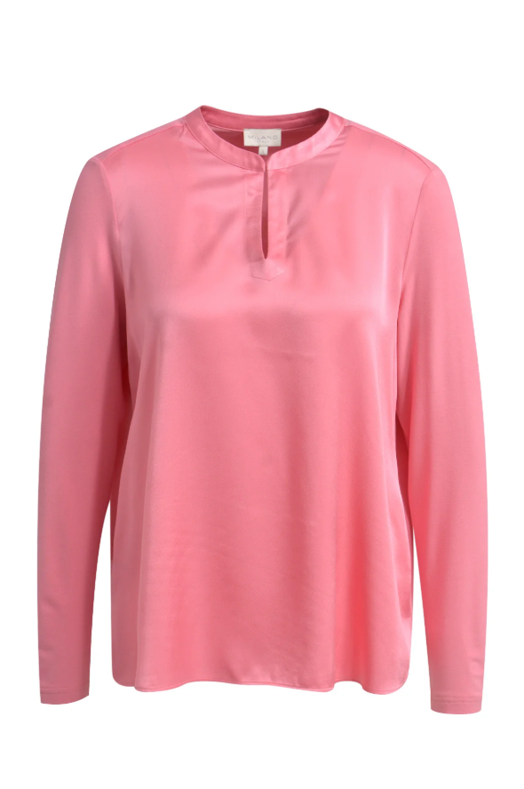 Milano Satin Jersey Blouse Pink