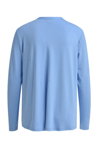 Milano Satin Jersey Blouse Blue