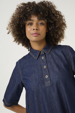 Load image into Gallery viewer, Culture Denim Short Dress Denim
