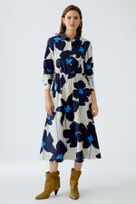 Load image into Gallery viewer, Oui Midi Shirt Dress Blue
