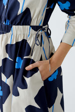 Load image into Gallery viewer, Oui Midi Shirt Dress Blue
