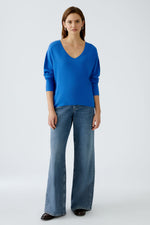 Load image into Gallery viewer, Oui Basic Pullover Blue
