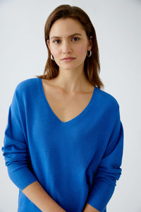 Oui Basic Pullover Blue