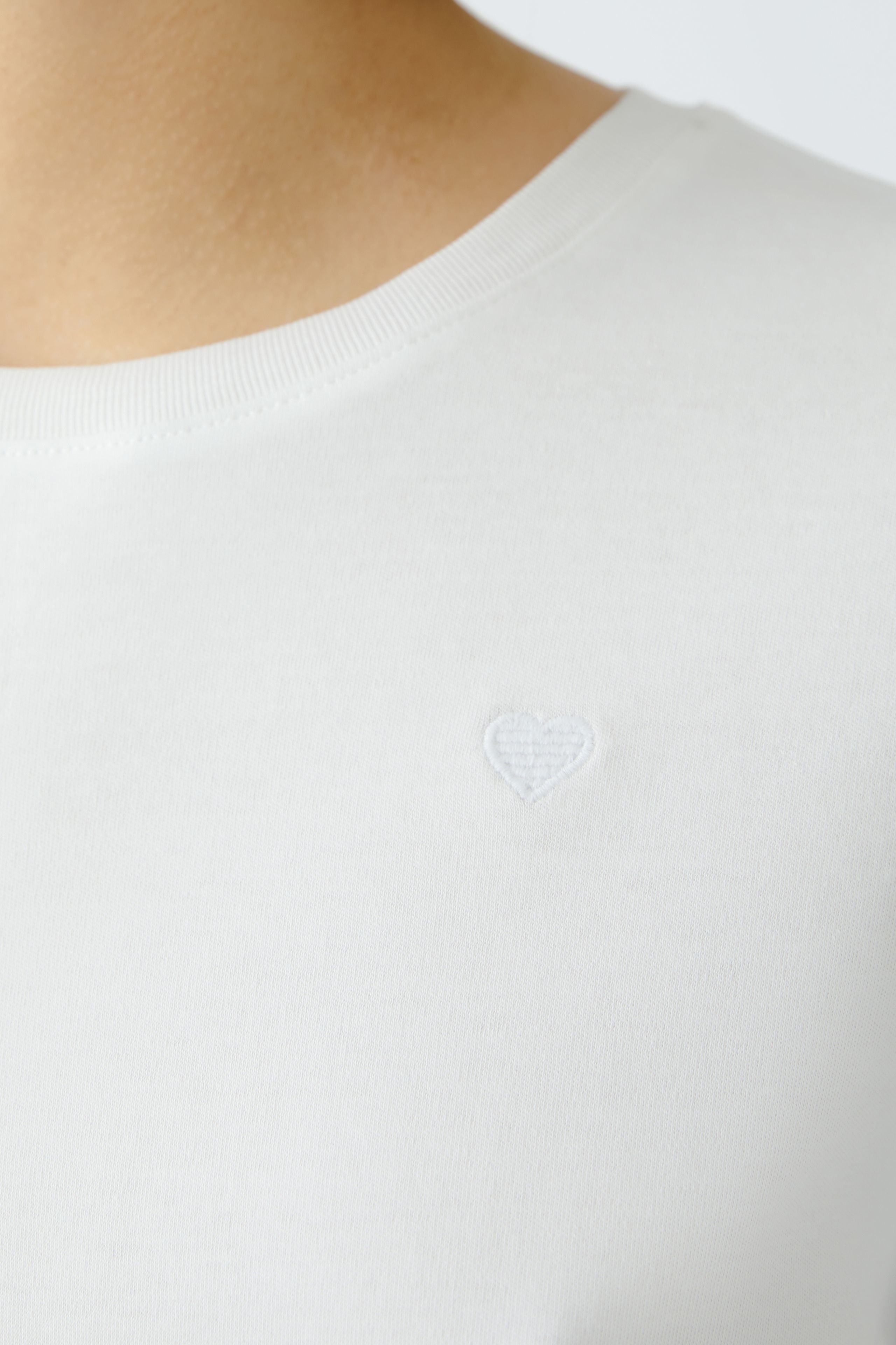 Oui T-Shirt With Embroidered Detail White