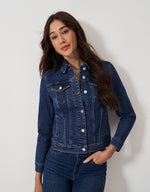 Load image into Gallery viewer, Crew Denim Jacket Blue
