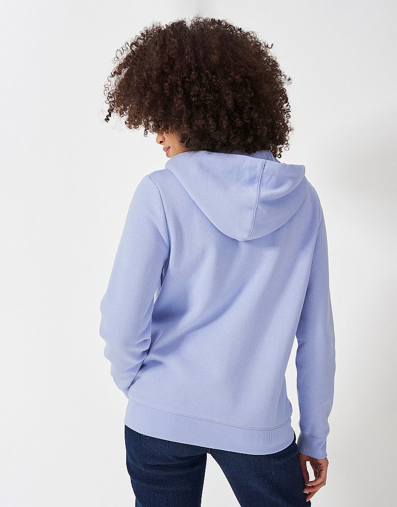 Crew Zip Through Hoodie Blue