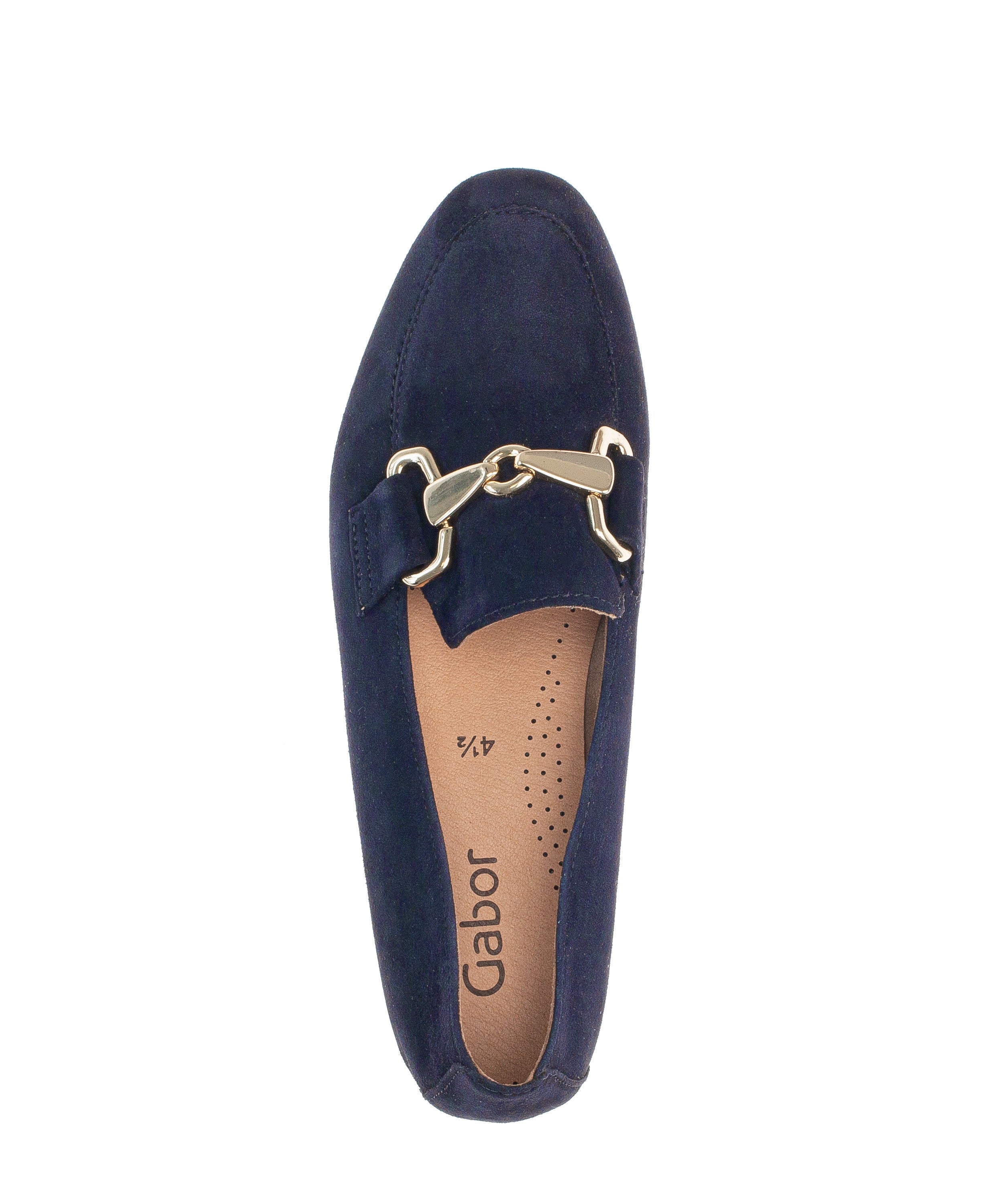 Gabor Suede Buckle Loafer Blue