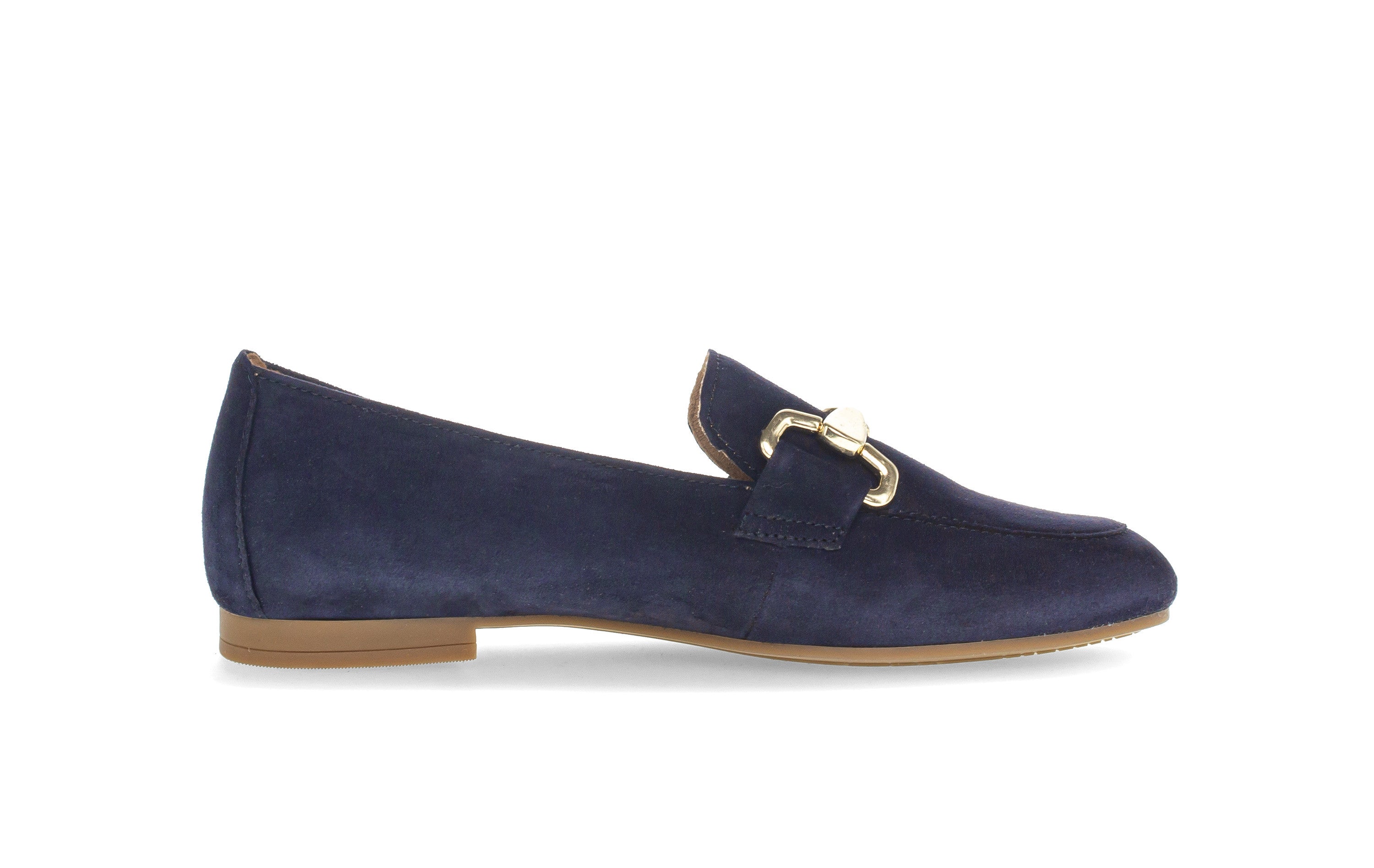 Gabor Suede Buckle Loafer Blue