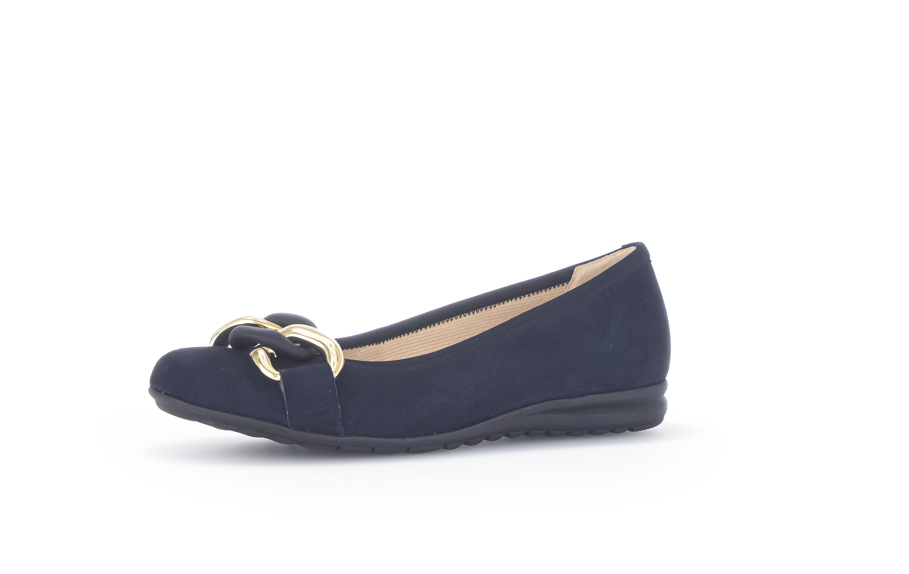 Gabor Suede Ballerina Pump Navy