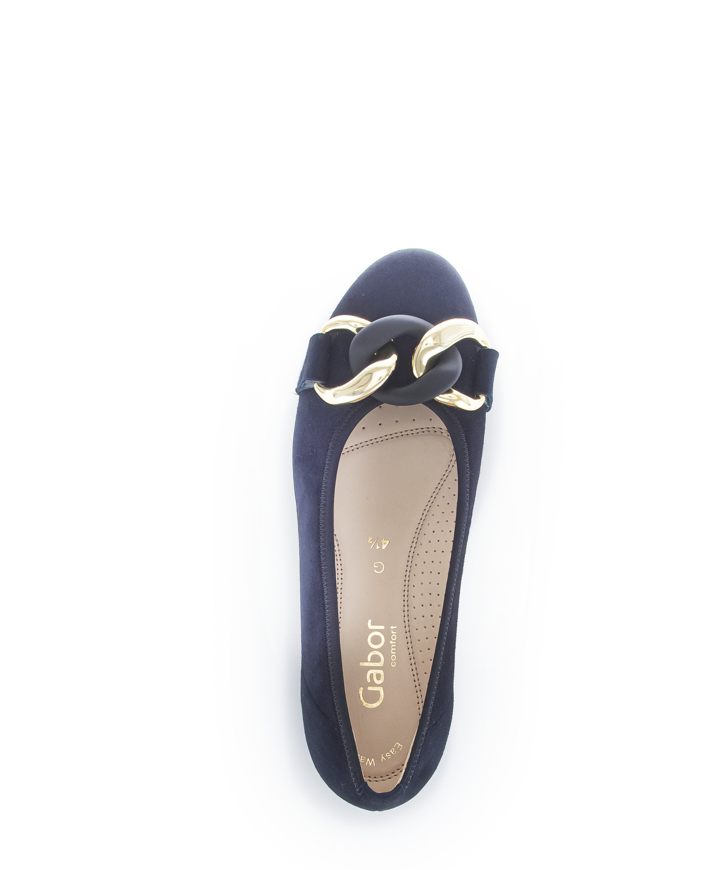 Gabor Suede Ballerina Pump Navy