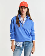 Load image into Gallery viewer, Blue Half Zip Sweatshirt
