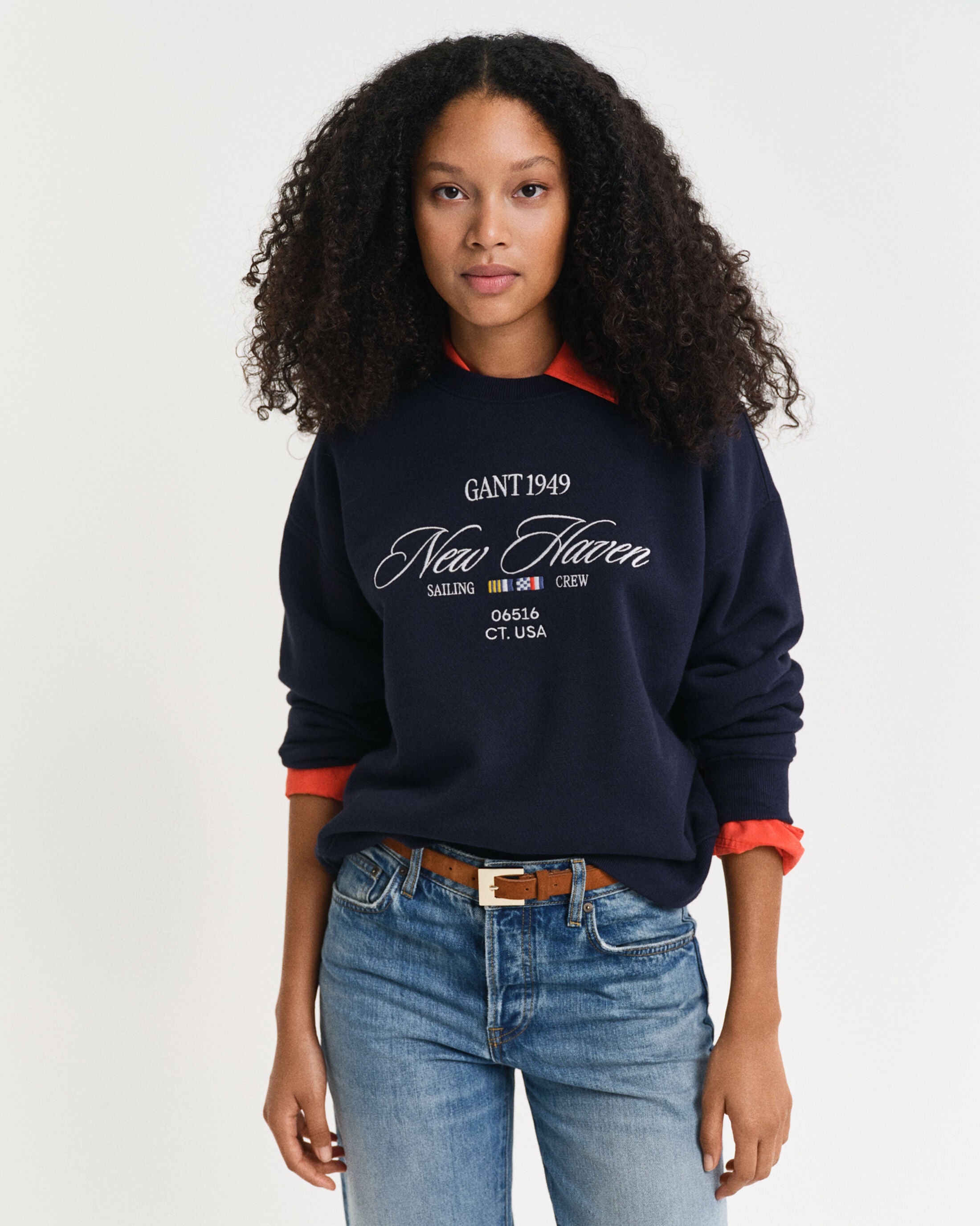 Navy Sailing Crew Sweatshirt