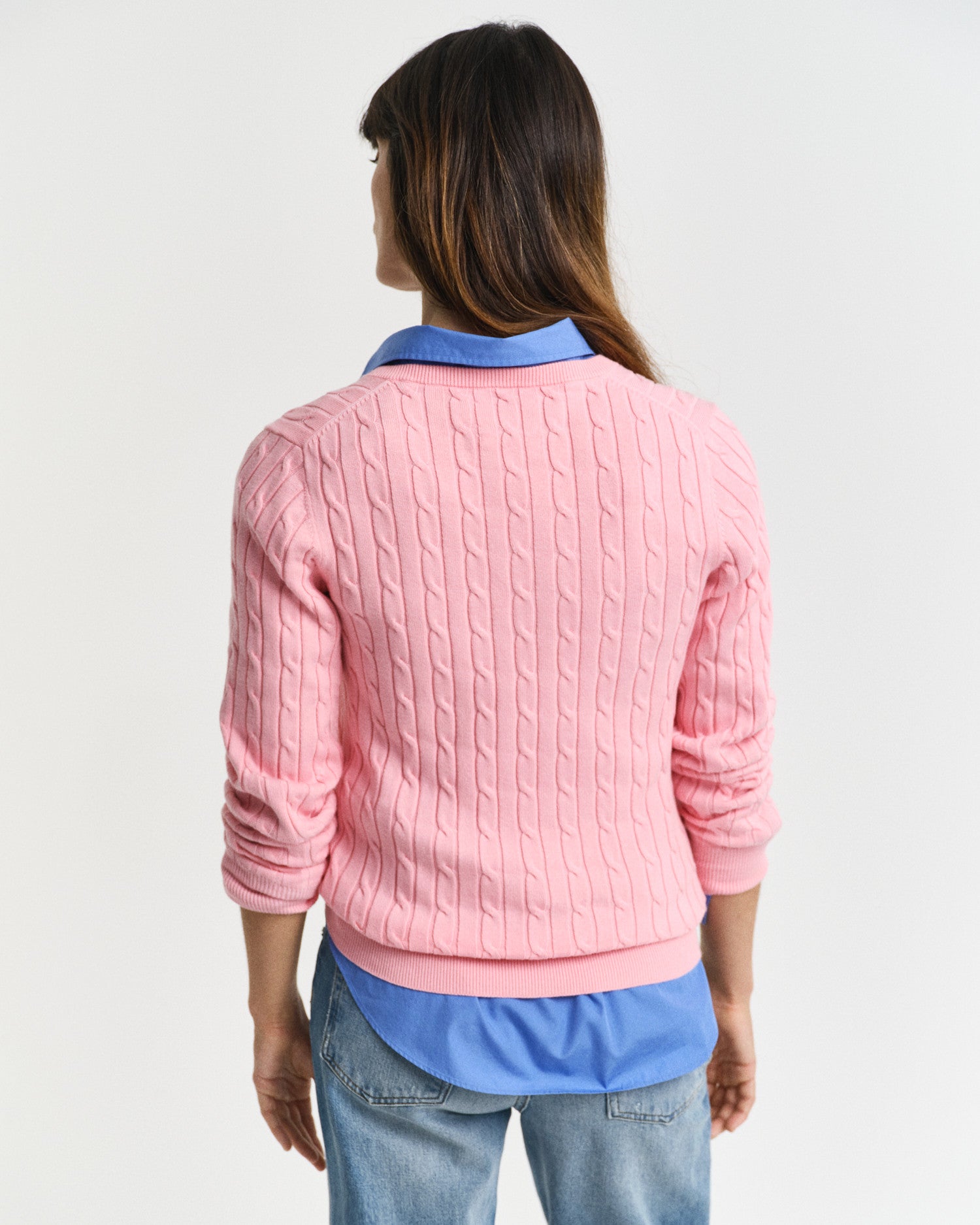 Pink Cable Knit Jumper