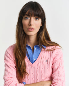 Pink Cable Knit Jumper