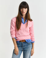 Load image into Gallery viewer, Pink Cable Knit Jumper
