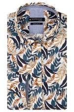 Load image into Gallery viewer, Navy Leaf Print Shirt
