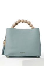 Load image into Gallery viewer, Blue Demi Beaded Handle Bag
