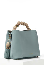 Load image into Gallery viewer, Blue Demi Beaded Handle Bag
